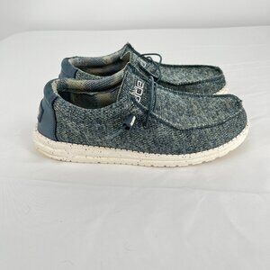 Hey Dude Men's Wally Sox Loafer Shoes Size  8  Blue Slip-On Casual